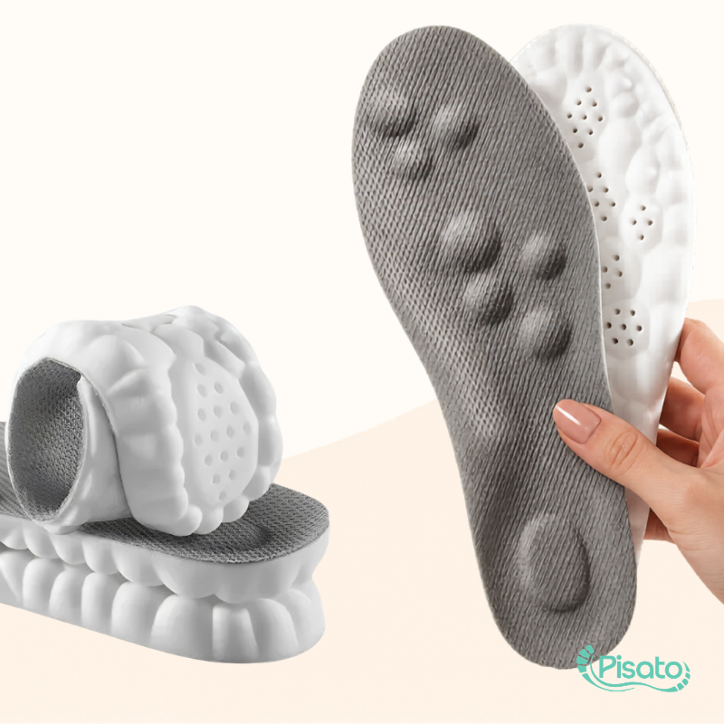 palmilha para uso diário, palmilha com amortecimento, palmilha com absorção de impacto, palmilha para caminhada, palmilha para quem fica muito tempo em pé, conforto para os pés, alívio do cansaço dos pés, alívio das dores nos pés, absorção de impacto nos pés, proteção para calcanhares, suporte para os pés, palmilha flexível, palmilha macia, fascite plantar, esporão de calcâneo, metatarsalgia, dores nos pés, melhor palmilha recortável, melhor palmilha confortável, palmilha Pisato Cloud