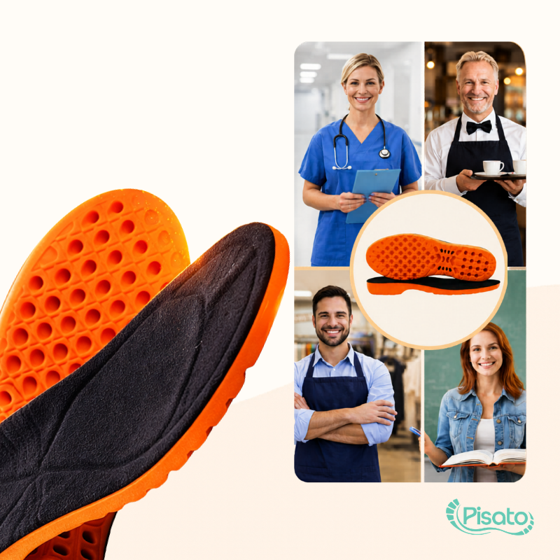 conforto para os pés, alívio do cansaço dos pés, reduzir o impacto ao caminhar, absorção de impacto nos pés, proteção para calcanhares, suporte para os pés, palmilha flexível, palmilha macia, gel de alta absorção, conforto ao caminhar, bem-estar para os pés, palmilha Pisato EasyGel, fascite plantar, esporão de calcâneo, metatarsalgia, neuropatia, dores nos pés, conforto, amortecimento, absorção de impacto, uso diário, bota de trabalho, epi, trabalho, caminhada, fica em pé, botina, tênis, melhor palmilha par