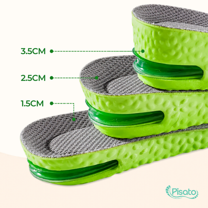 palmilha para aumentar altura, palmilha confortável, palmilha para tênis, palmilha para sapato, palmilha para botas, palmilha para botina, calçado de segurança, palmilha para uso diário, amortecimento, absorção de impacto, conforto para os pés, aliviar dores nos pés, reduzir impacto ao caminhar, alívio do cansaço dos pés, proteção para calcanhares, , fascite plantar, esporão de calcâneo, dores nos pés, trabalhar em pé, profissionais que ficam muitas horas em pé, caminhada, cápsula de ar, aumentar estatura