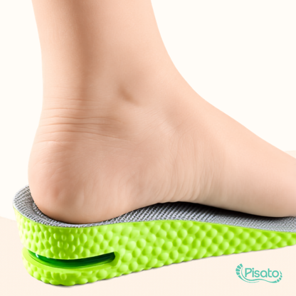 palmilha para aumentar altura, palmilha confortável, palmilha para tênis, palmilha para sapato, palmilha para botas, palmilha para botina, calçado de segurança, palmilha para uso diário, amortecimento, absorção de impacto, conforto para os pés, aliviar dores nos pés, reduzir impacto ao caminhar, alívio do cansaço dos pés, proteção para calcanhares, , fascite plantar, esporão de calcâneo, dores nos pés, trabalhar em pé, profissionais que ficam muitas horas em pé, caminhada, cápsula de ar, aumentar estatura