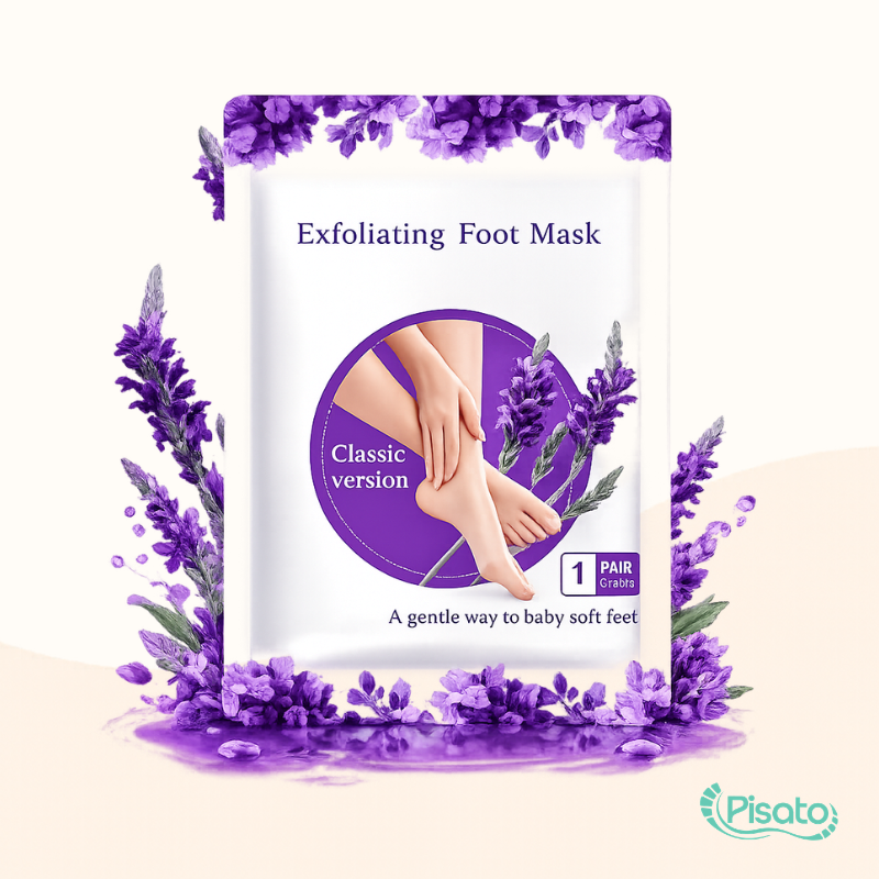 máscara peeling para os pés, meia esfoliante para os pés, peeling para os pés, máscara esfoliante para os pés, remover pele morta dos pés, eliminar calosidades, remover pele ressecada, tratamento para pés ressecados, hidratação dos pés, pés macios, pés lisos, renovar a pele dos pés, remover asperezas, calcanhares rachados, descamação dos pés, esfoliação dos pés, cuidados com os pés, tratamento para calcanhares, máscara para pés, peeling químico para os pés, Pisato Máscara Peeling para os Pés